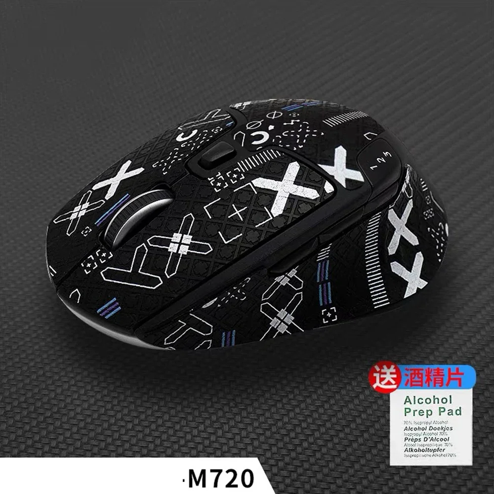 Logitech M720 마우스 그립 테이프 스케이트 수제 모든 항목을 포함하는 스티커 전문 미끄럼 방지 도마뱀 피부 빨아 땀 패드