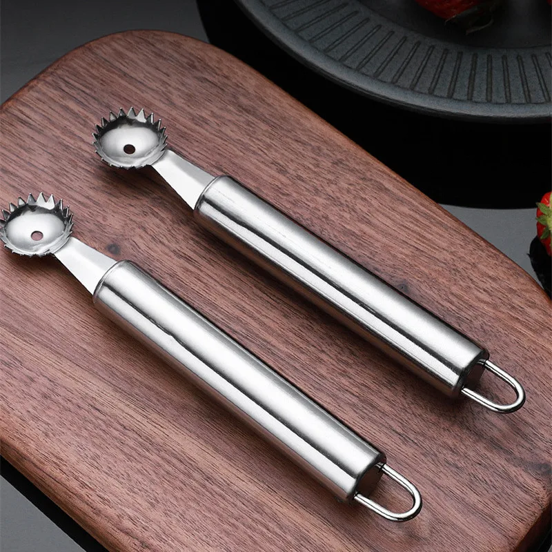 Stainless Steel Strawberry Knife Vegetable Fruit Tomato Stem Leaves Remover Fruit Slicer Huller Corer Kitchen Accessories fruit stem remover