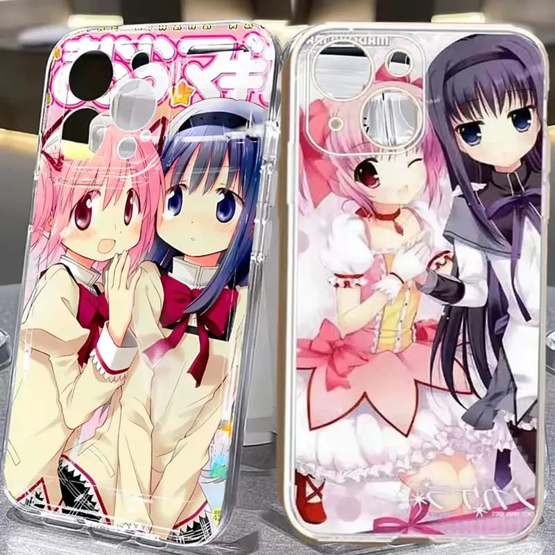 Japanese Cute Anime Girl INS Transparent Silicone Phone Case