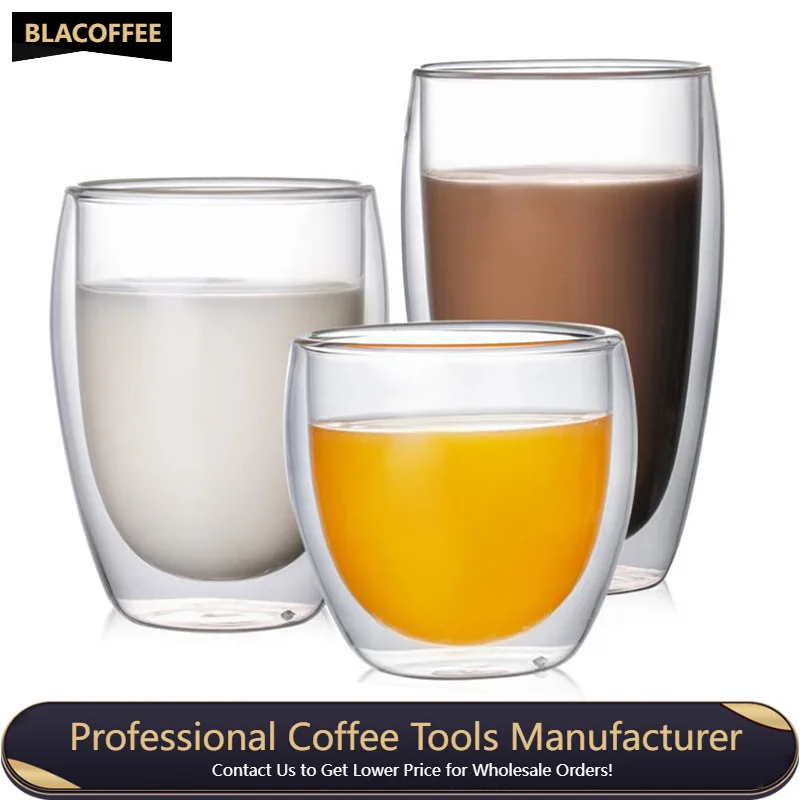 

Coffee Cup Handmade Glassware Tea Juice Water Beer Glass MugS 250ml 350ml 450ml Cartoon Bear Shaped Double Wal Drinkware