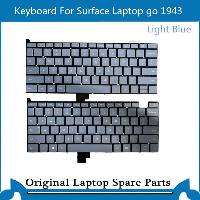 Фото Оригинальная новая клавиатура для ноутбука Microsoft Surface go 1943, голубая версия для США №1