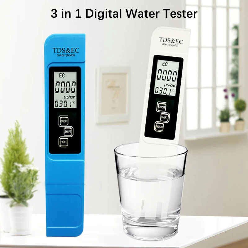 

Портативный цифровой тестер воды 3 в 1 TDS/EC анализатор качества воды тестовая ручка 0-9990ppm измеритель чистоты воды