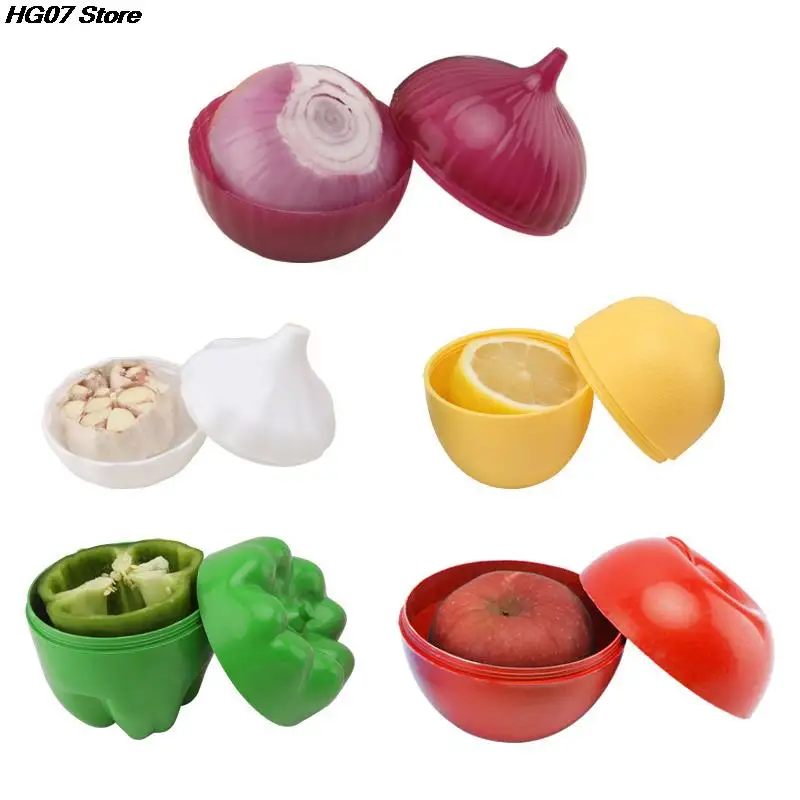 1PC Onion Garlic Tomatoes Lemon Green Pepper Fresh Storage Kitchen Food Box Creative Organizer Crisper Vegetable Containers kitchen storage box,rice storage box,food storage pots,food storage container,food storage can,seasoning storage container,pickle storage container,food storage box,egg storage container,storage box