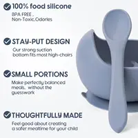 2PC Silicone Sucker Bowl Feeding Tableware for Infant and Young Training Learning To Eat Bowls and Baby Supplementary Food Bowls 2