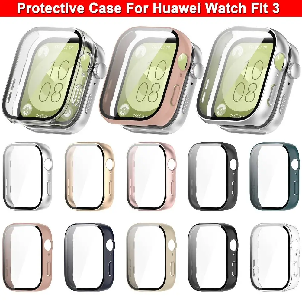 Premium PC+Tempered Glass Protective Smartwatch Case with Full Screen Coverage