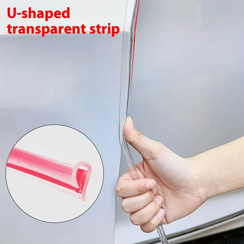 Transparent Car Door Edge Scratch Protector Strip - Anti-collision PVC Sealing Stickers