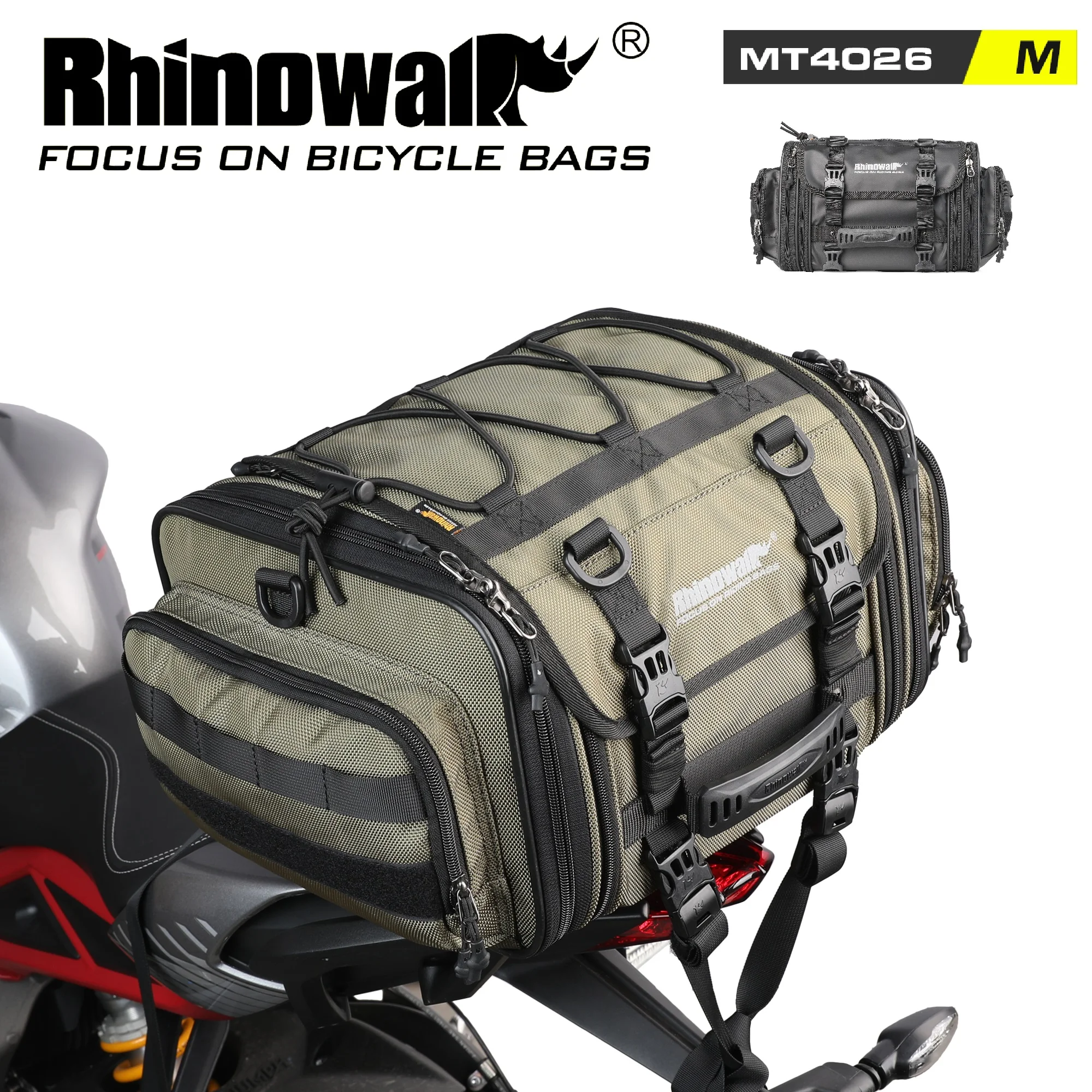 Rhinowalk Motorcycle Bag 19L-26L Waterproof Motorcycle Luggage Bag
