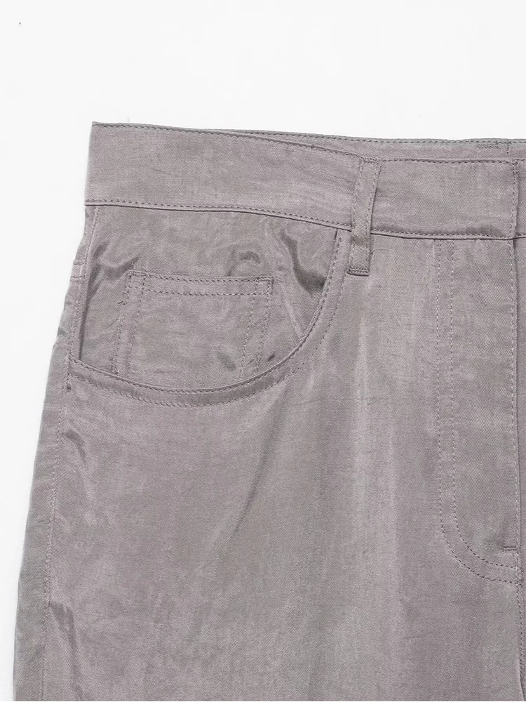 New Women Casual Pants Set Loose Bomber Jacket Pocket Straight Long Pants 2025 Autumn Fashion High Street Chic Female Sets