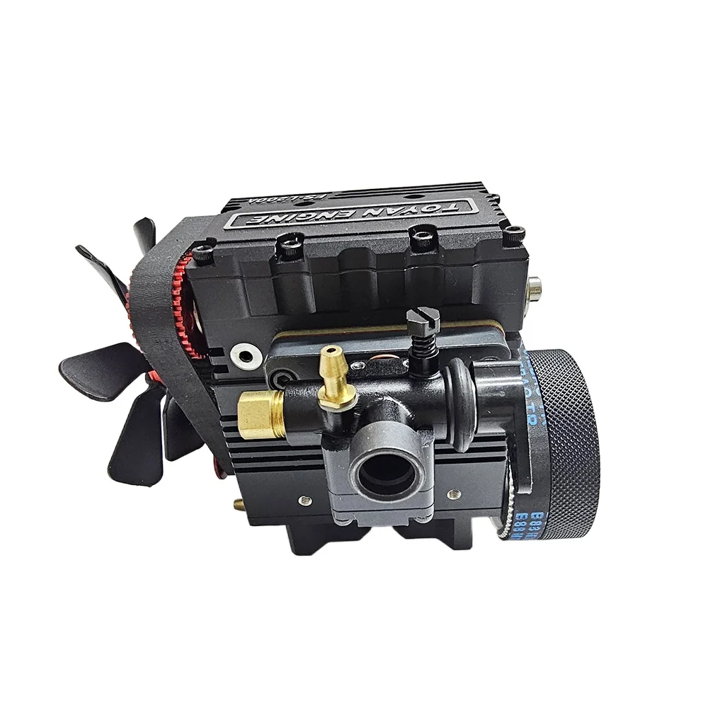 TOYAN FS-L200A 트윈 실린더 엔진 모든 금속 모델 메탄올 연료 소형 미니 엔진 기계 장난감