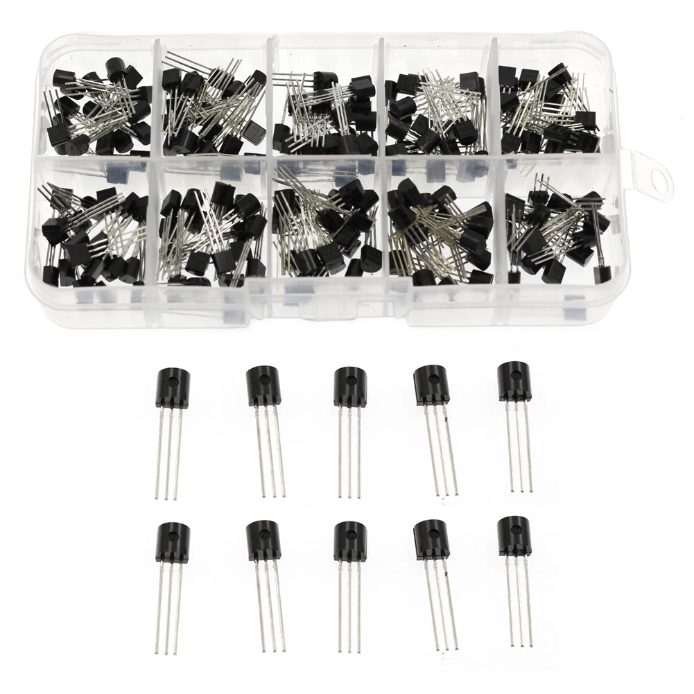 Transistors Kit 200Pcs 10 Values TO-92 PNP NPN BC327 BC337 BC517 BC547 BC548 BC549 BC550 BC556 BC557