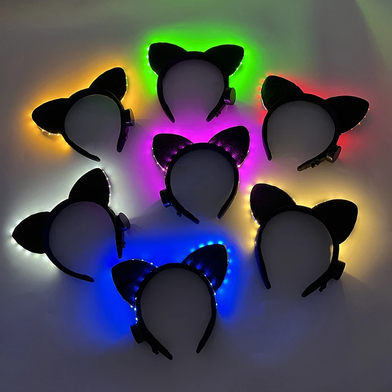 Cartoon LED Maus Ohren Stirnband für Jungen und Mädchen Geburtstag Party Schwarz Kopfbedeckung Kostüm Cosplay Dekoration Blinkendes Haarband – Detail 12