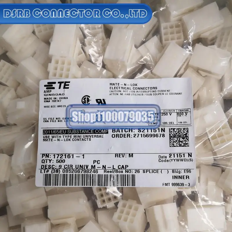 

500pcs/lot new and original 172161-1 9P 4.14MM