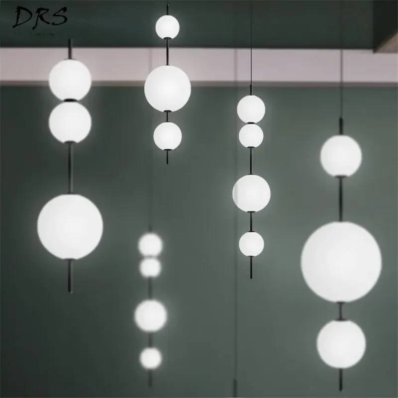 

Post-Modern Pendant Lights Cafe Bar Bedroom Kitchen Dining Room Table Glass Led Hanging Decorative Lamp Fixtures Led Room Lamp