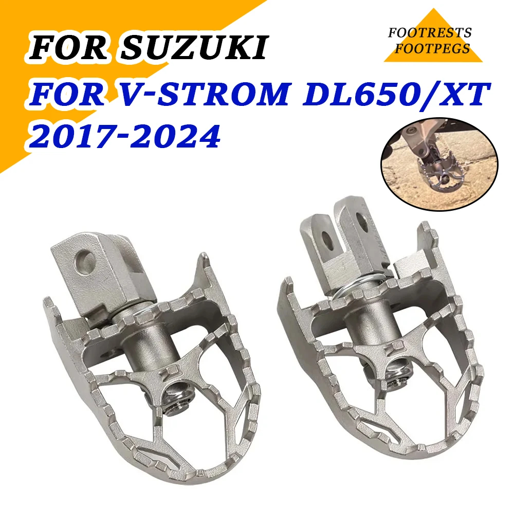 

Motorcycle Footrests Footpegs Foot Rests Pegs Plate Pedal For SUZUKI DL650 V-STROM DL 650 VSTROM DL 650XT V-STROM650 Accessories