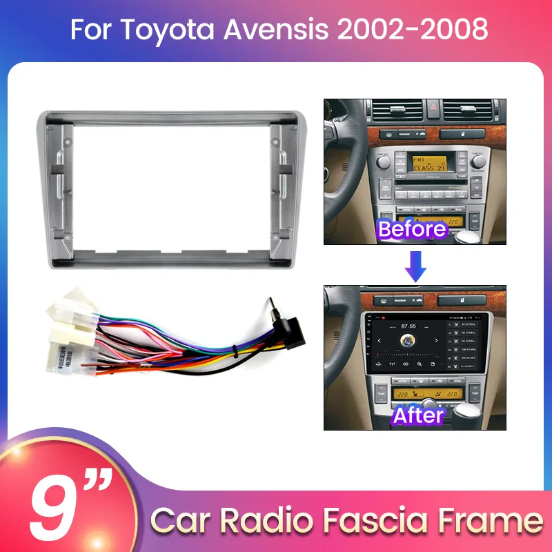 Car Radio Fascia Adapter For TOYOTA Avensis T25 2 II 2002 2008 Multimedia  Stereo Frame Mount Dash Installation FM Bezel Trim Kit| | - AliExpress