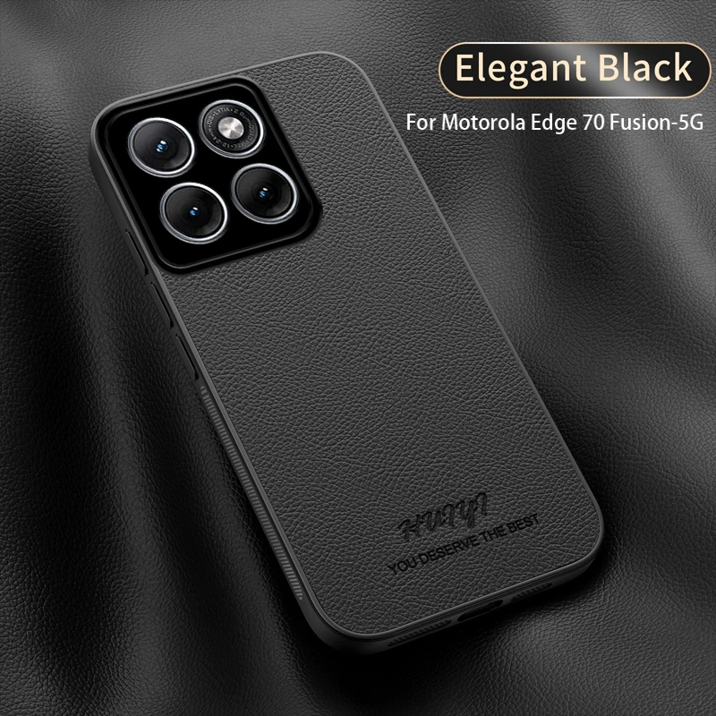 Luxury Leather Lychee Magnetic Cover - Skin-friendly Bumper