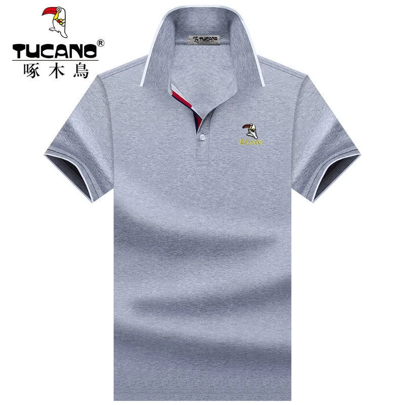 Polo estiva a mezza manica in puro cotone con collo a polo da uomo grande a maniche corte per abbigliamento da uomo medio e giovane_voghion.com
