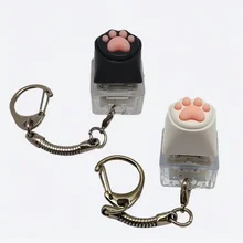 귀여운 고양이 발톱 열쇠 고리 열쇠 고리 손가락 끝 감압 압력 장난감 키캡 테스터 백 가방 펜던트 축제 커플 선물