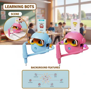 Robot da disegno Voicebots per bambini, macchina da disegno educativa interattiva vocale, robot magico per dipingere, regalo per ragazzi e ragazze