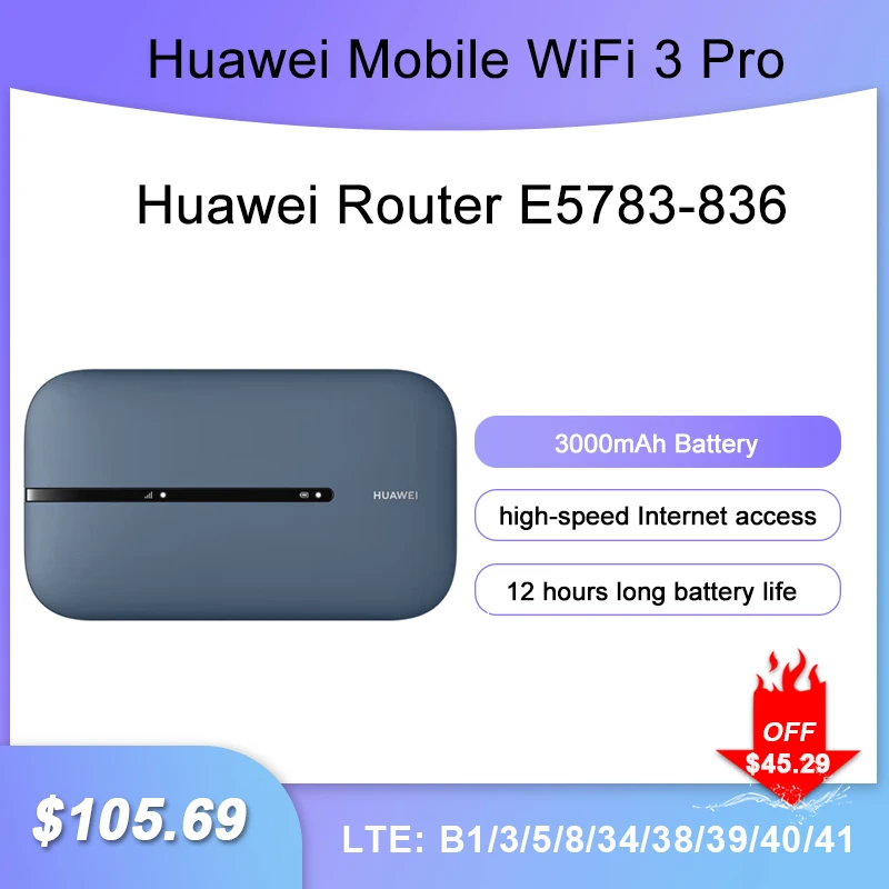 Original Huawei Mobile WiFi 3 Pro Router E5783 836 pocket wifi router