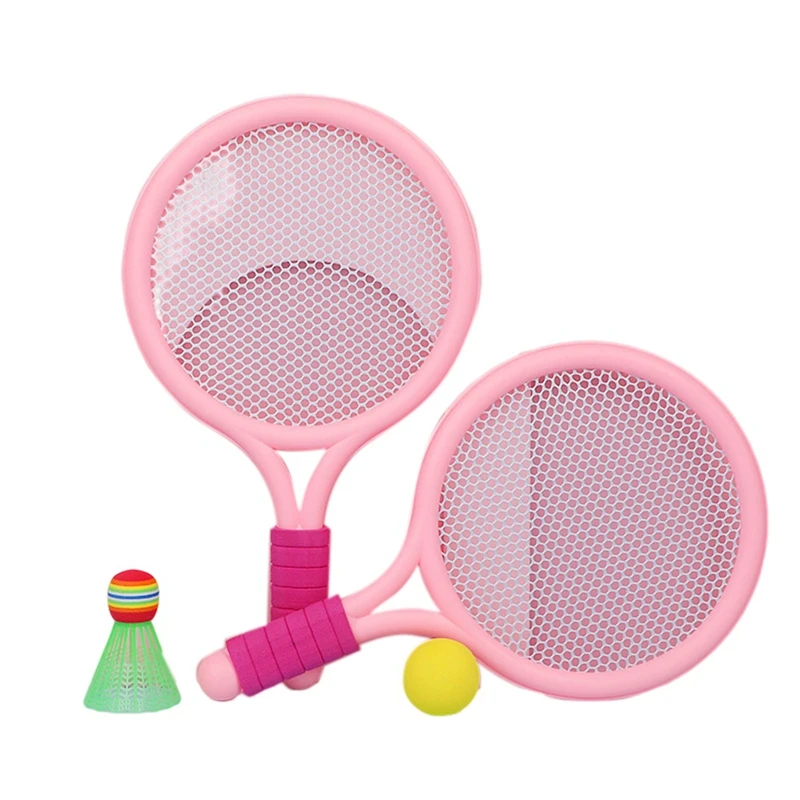 

1 Set Pink Colour Beach Tennis Badminton Racket Set Outdoor Sports Mini Badminton Racket Easy To Use
