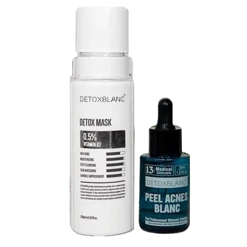 

combo mặt nạ thải độc và serum mụn detox blanc