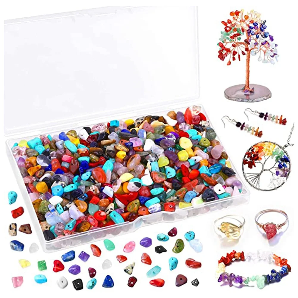 

Jewelry-Made Gemstones, with Pendants, Earring Supplies and Making Tool Kits, Suitable for DIY Bracelets, Necklaces