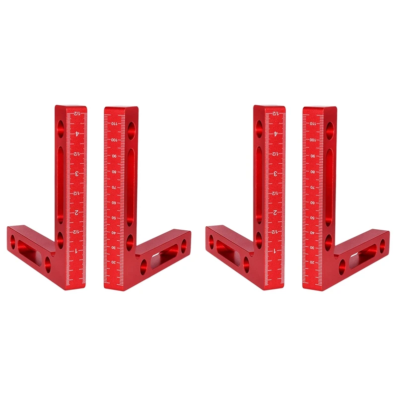 

4 Pcs 90 Degree Positioning Squares Right Angle Clamps Woodworking Carpenter Tool Corner Clamping Square