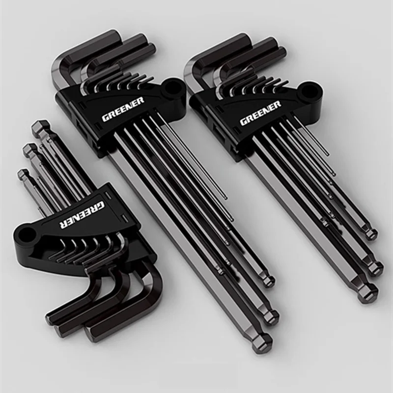 

Hexagon Wrench with Magnetic Core Universal Tool Set Screwdriver Mini Hex Allen Key Chain Set Wrench Kit Alloy Steel Tools