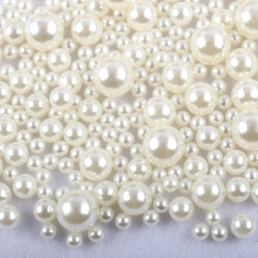 

No Holes Magic Color Loose Pearl Beads Round 3/4/5/6/8/10mm Ball Charm Round Beadsead DIY Decorative Bead Accessories