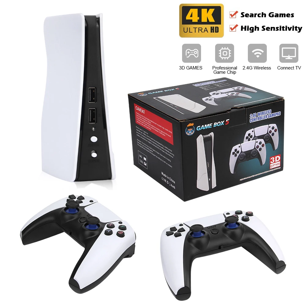 New Arrival GB-5 Retro Video Game Console TV Game Box 5 HD-out Bulit-in  40000 Games Simulator for PSP/PS1/N64/NAOMI/ARcade