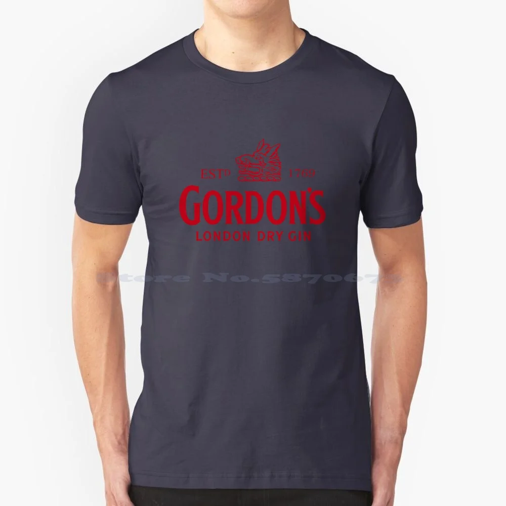Haragi-Gordon-Gin-Selagiada T Shirt 100% Cotone Tee Gordons Gin Review Gin Tonic Gordons Gin Brand Gin And Tonic Gin Recensioni