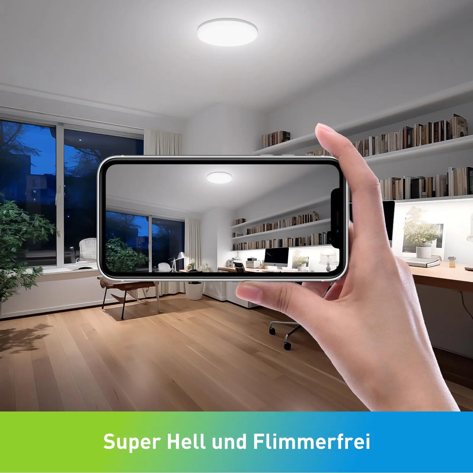 Ultra-Thin LED Ceiling Light with Adjustable Color Temperature