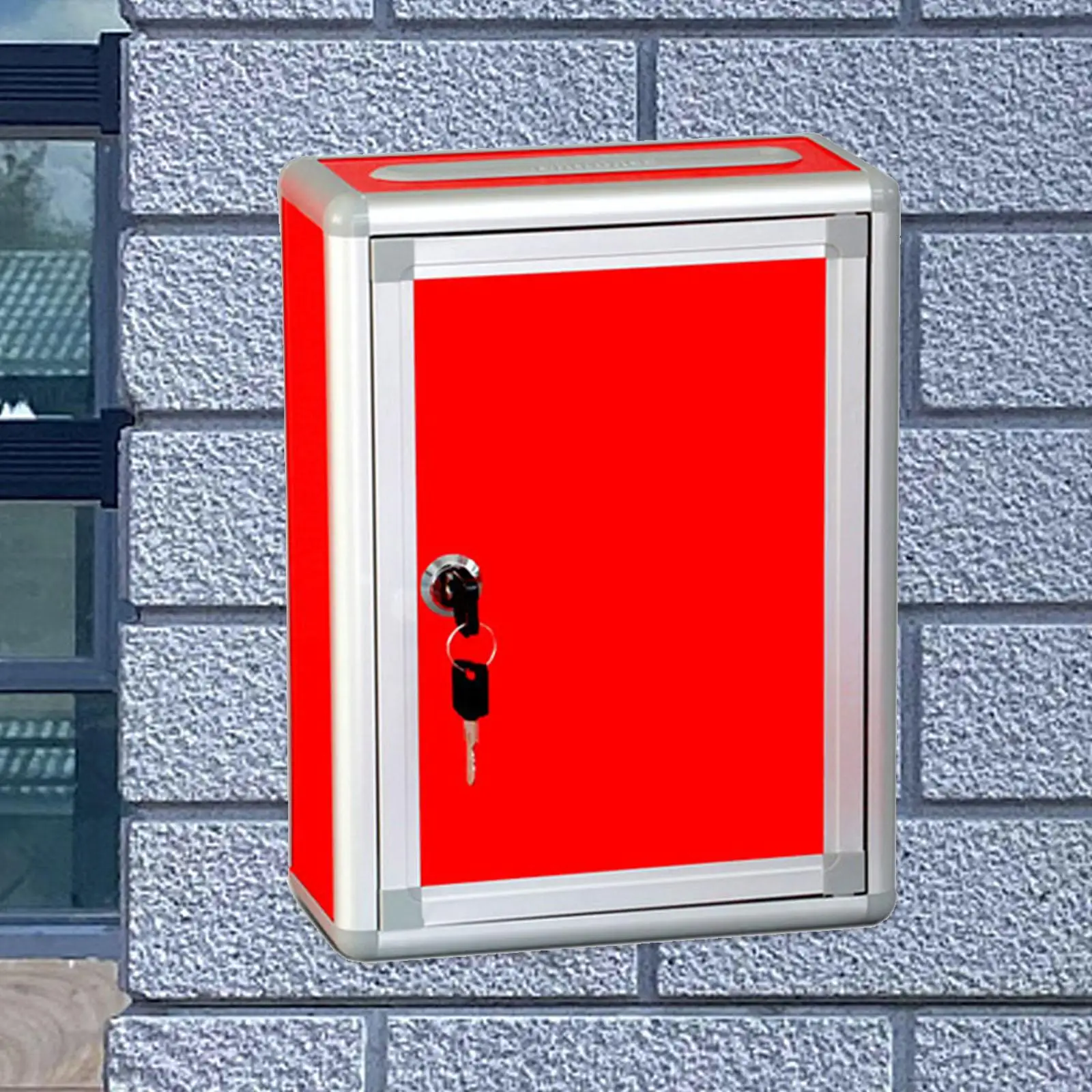 Wall Mounted Suggestion Box Key Complaint Box Wall Hanging Mailbox Lockable Versatile Mailbox
