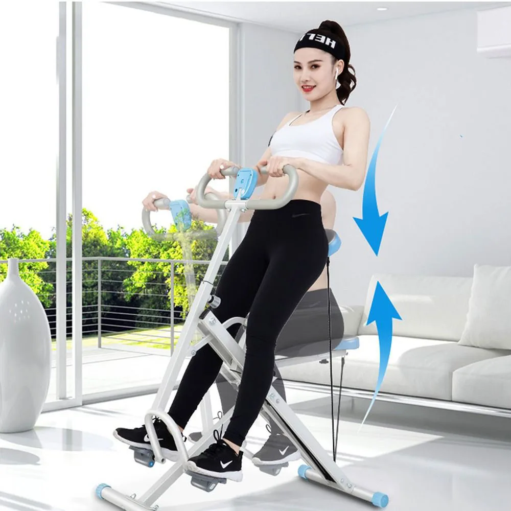 Resistance Adjustable Horse Riding Machine Squat Lift Hip Beauty Waist Slim Equipment Exercise Bike Fold Horse Racing Stimulator