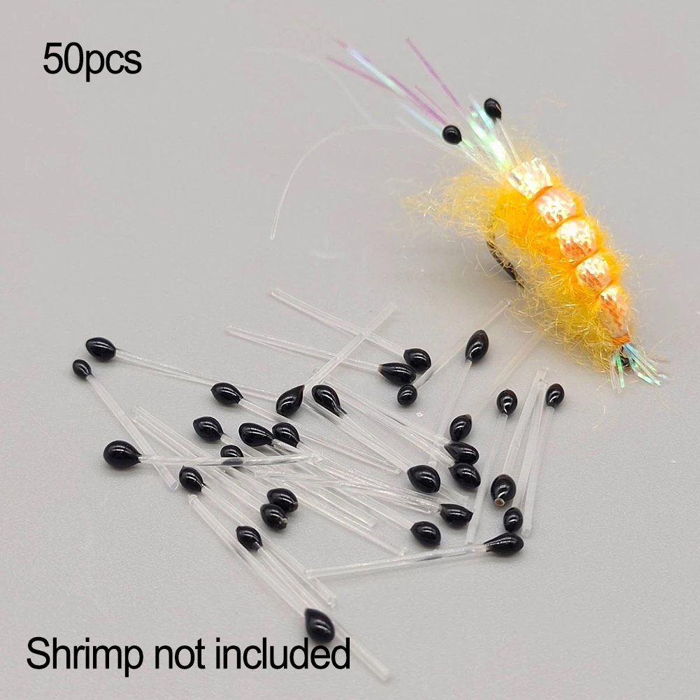 

50pcs Artificial Shrimp Eyes Emulate Crab Shrimp Eye Fly Tying Materials Lure DIY Fly Fishing Bait Plastic 21mm Pesca Iscas