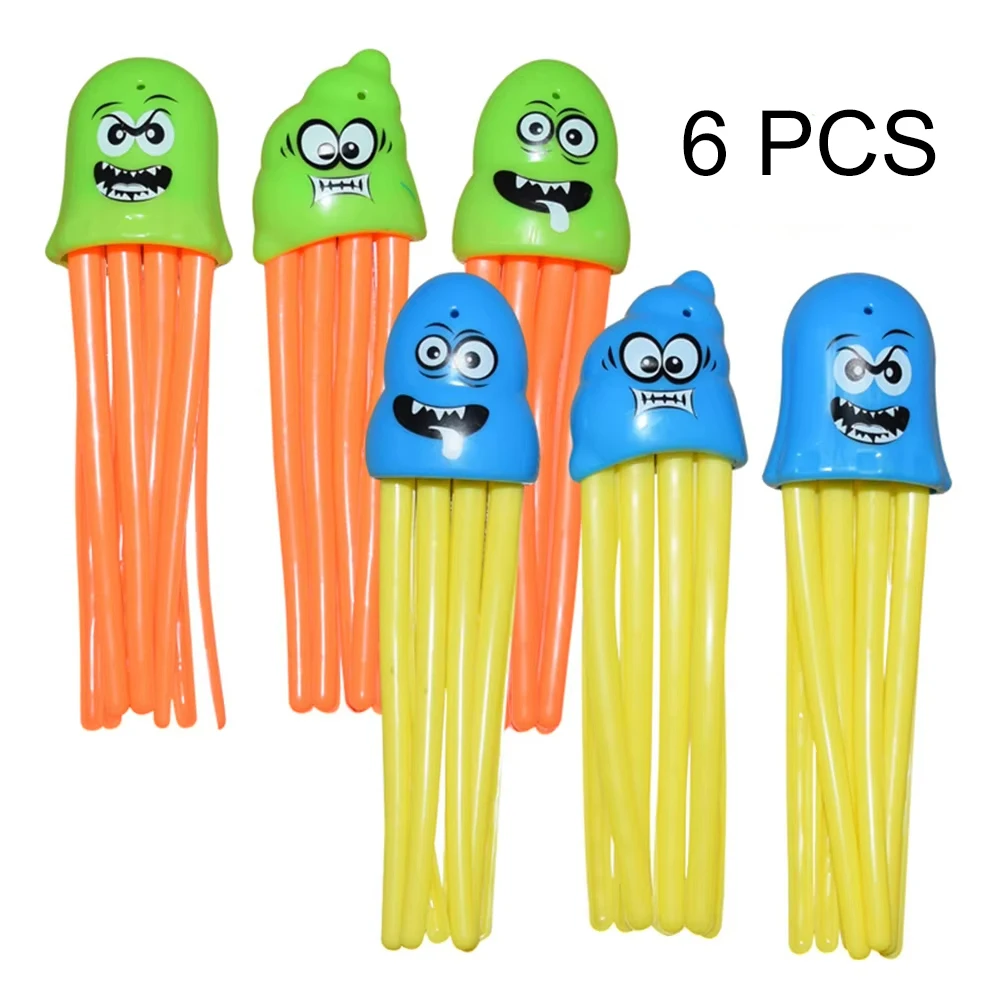 6pcs Kids Plants Toy Sports Swimming Pool Octopus Shape Diving Training Toys Random Color Children Summer Play Gifts