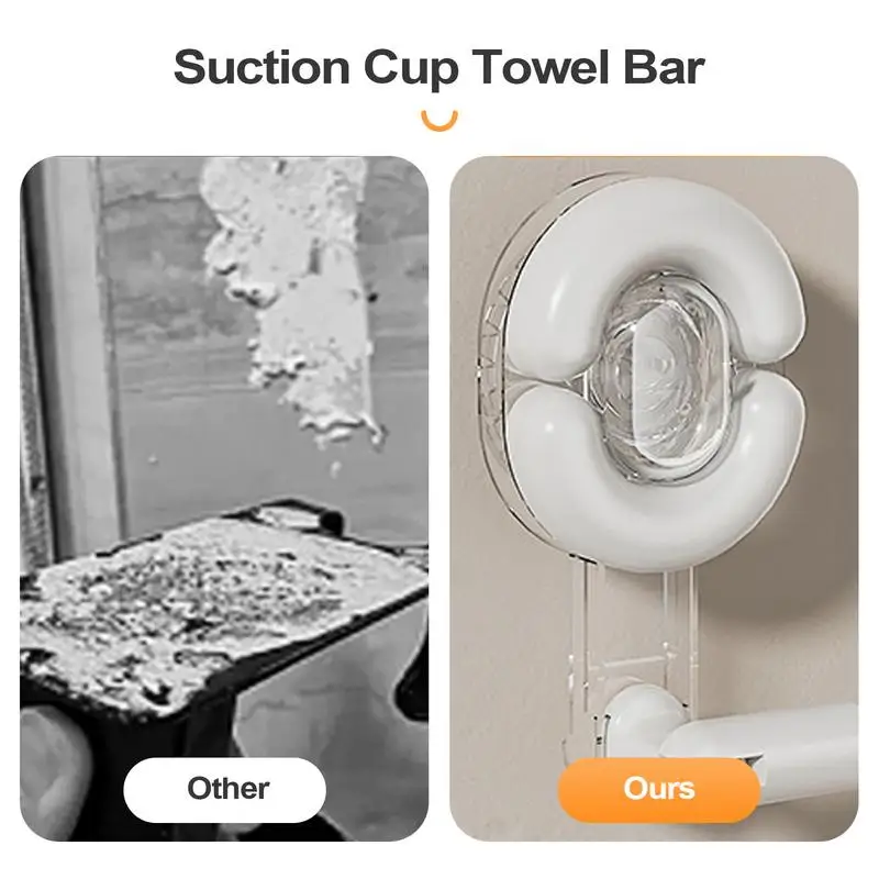 Suction Cup Towel Bar Towel Bar Rack Rail Hand Holder Suction Holder Bathroom Accessory for Bedroom