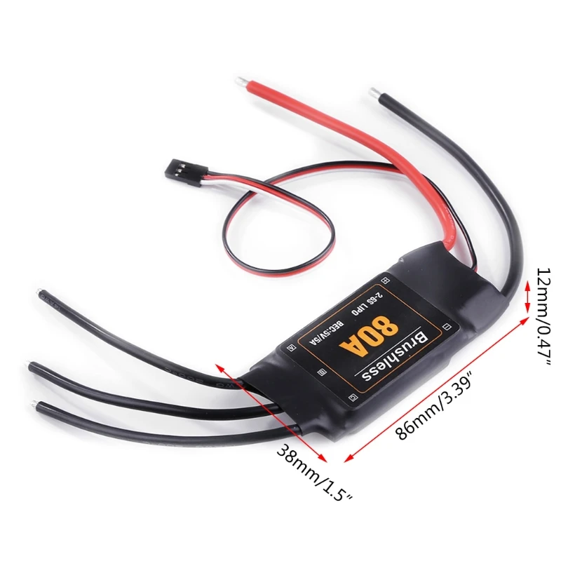 RC ESC 80A 2-6S Brushless Electronic Speed Controller for RC Airpla rc speed controller