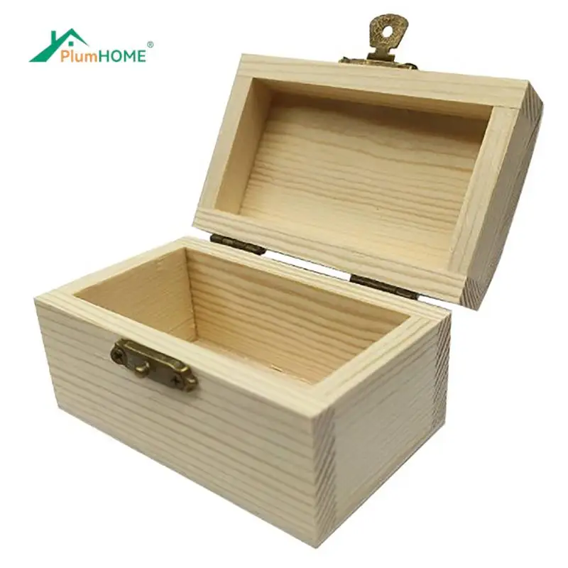 

Retro Wooden Storage Box Square Hinged Storage Boxes Craft Gift Box Jewelry Box Home Desktop Clamshell Storage Decoration