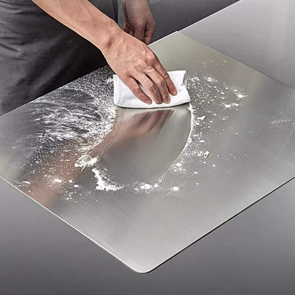 Kitchen Cutting Board Stainless Steel Kitchen Cutting Board Easy To Clean Double-sided Versatile For Handling Kitchen Vegetables