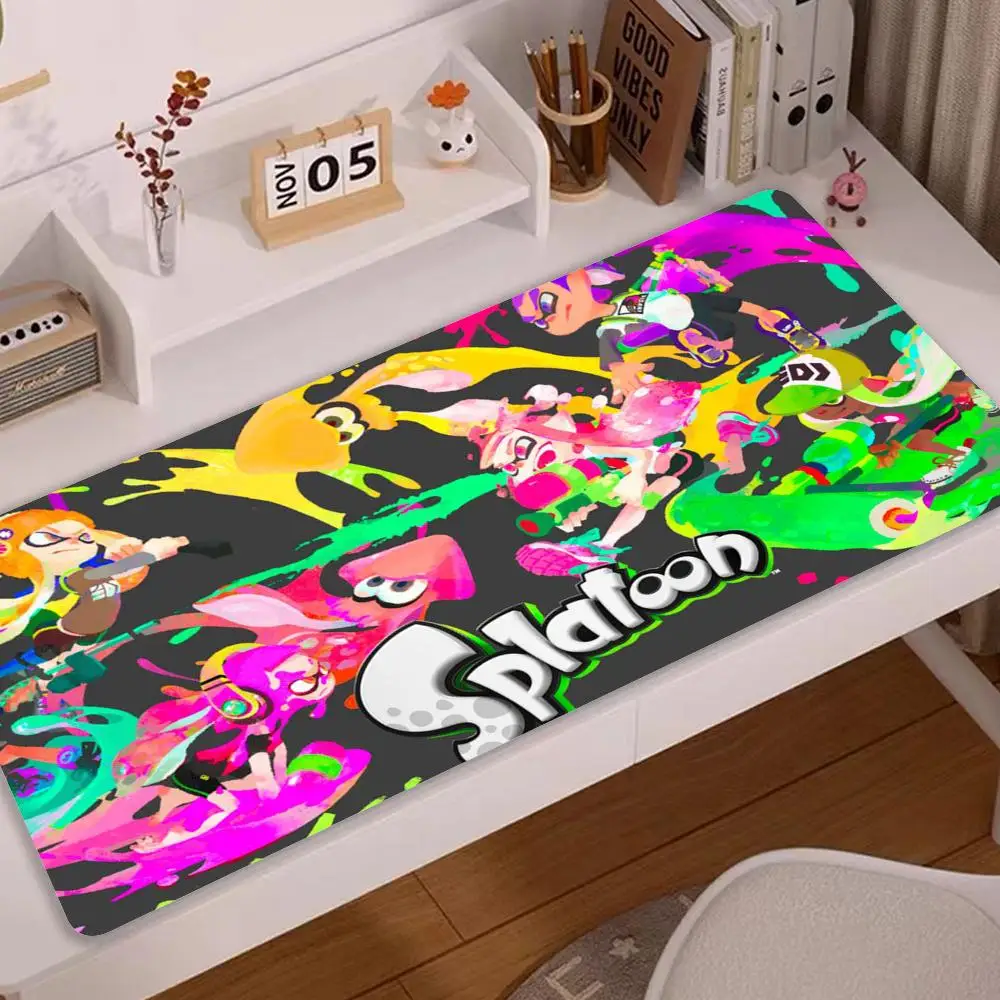 

Splatoons Cartoon Mouse Pad Gamer Mousepad Baby Bear Large Mouse Mat Natural Rubber Desk Rug PC Desk Mats Design Mousepads