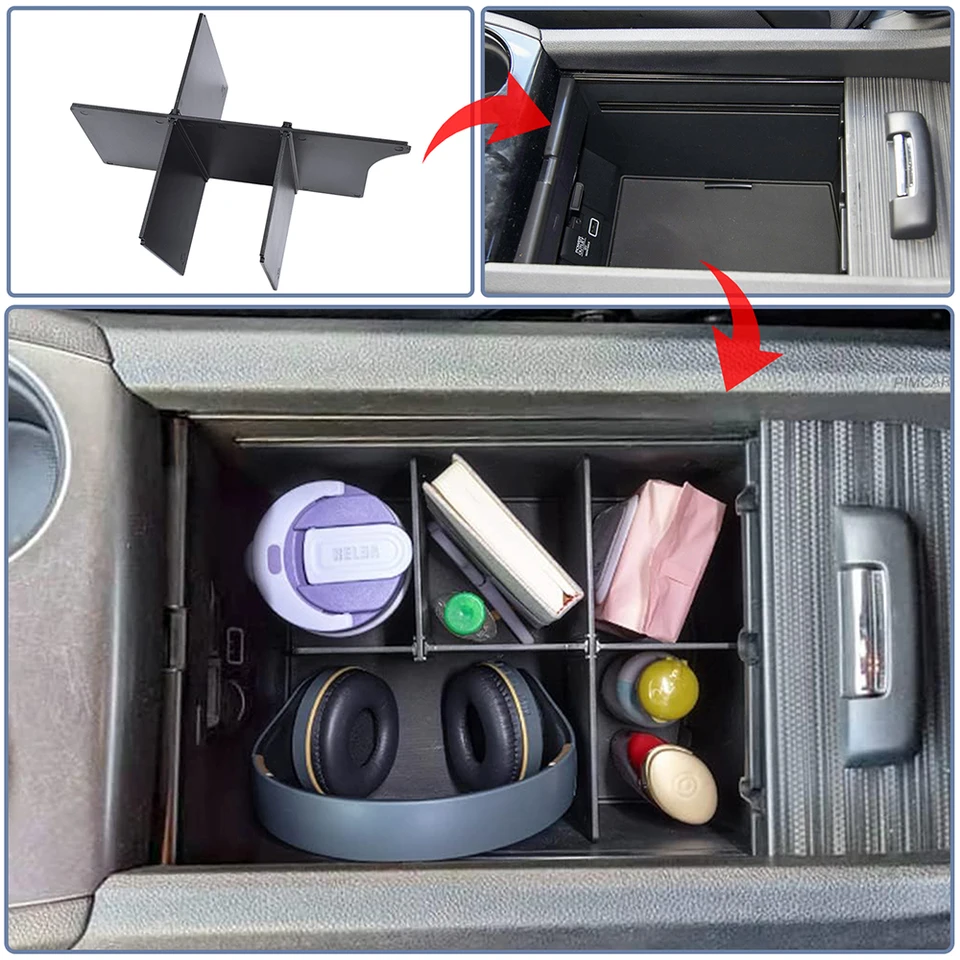 SDPVorn Hidden Storage Box For 2023-2025 Honda Pilot, Passport, Ridgeline - Center Console Organizer