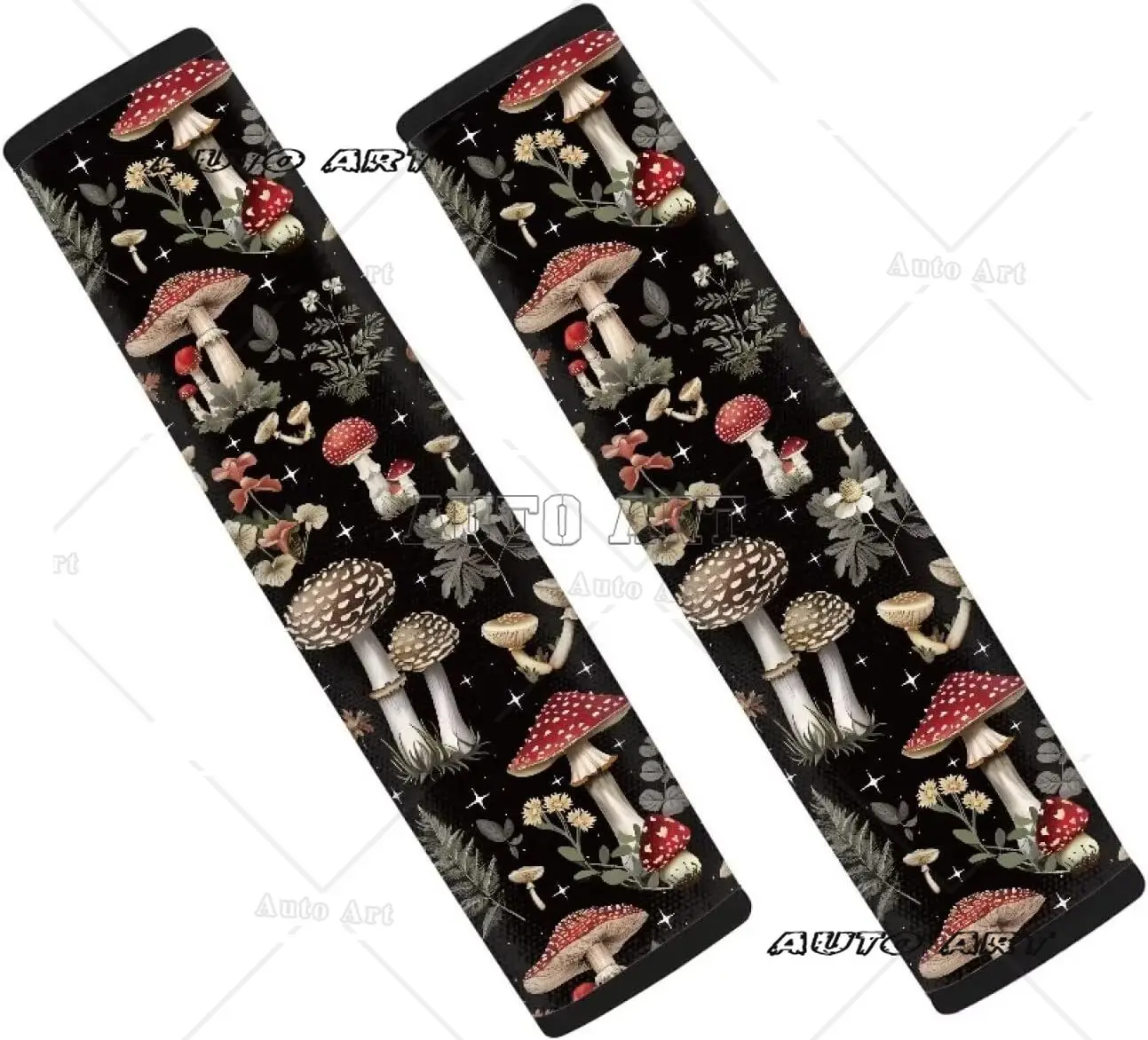 Aesthetic Mushroom Car Seat Belt Pads Cover 2 Pack Seat Belt Shoulder Release Stress to Shoulder for a Safety Driving