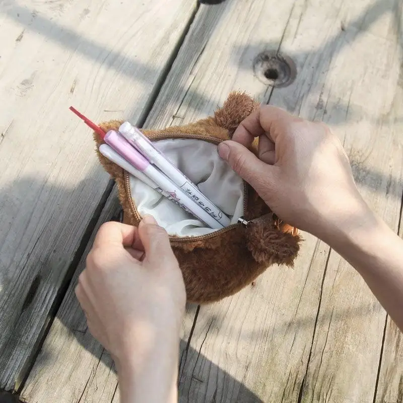 Y-1Pc 귀여운 부드러운 인형 치킨 홈 장식 인형 연필 케이스 시뮬레이션 재미 있은 플러시 치킨 장난감 펜 가방 아이를위한 크리스마스 선물