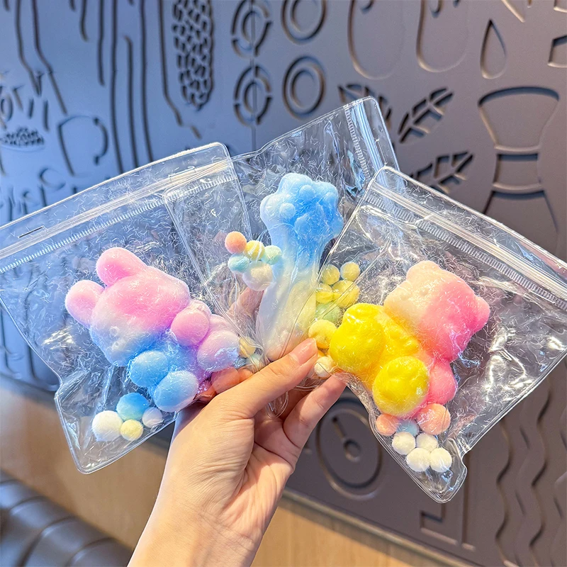 Cute Color Cat Claw Squeeze Toy Fidget Toy Rabbit Bear Squishy Pinch Kneading Toy Stress Reliever Vent Toy Kid Party Favor 2