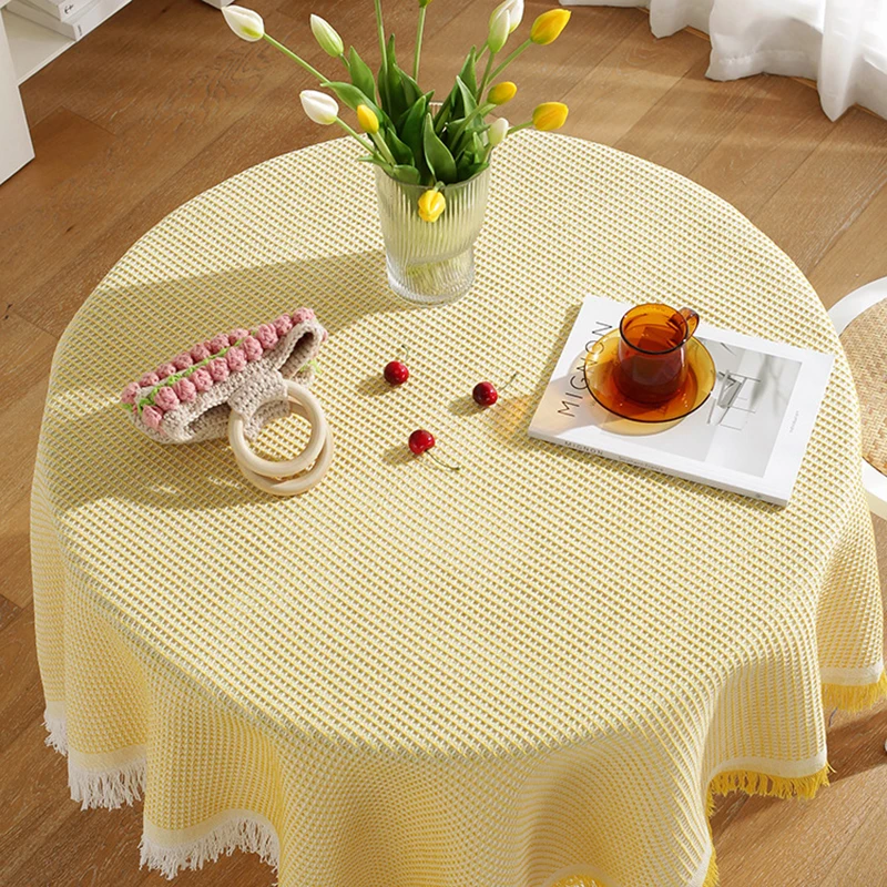 

Lace white tablecloth round table square table coffee table bedside table desk photo background cloth tablecloth