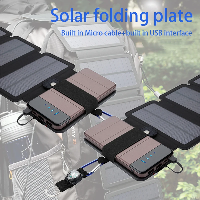 

Outdoor 20W Power Folding Solar Panel Solar Battery Charger 5V 2.1A USB Output Device Portable Solar Panel Mobile Phone Charging