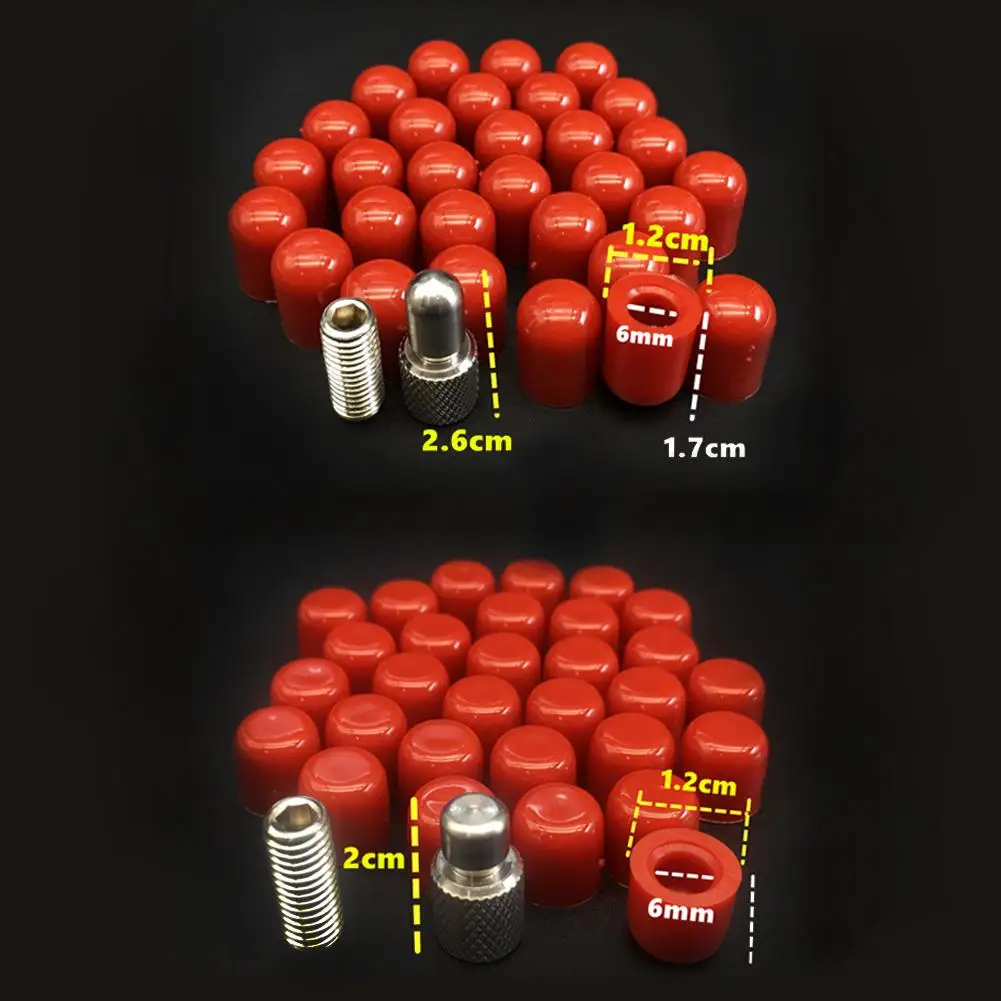 Rubber Car Dent Repair Tool Kit with Red Caps