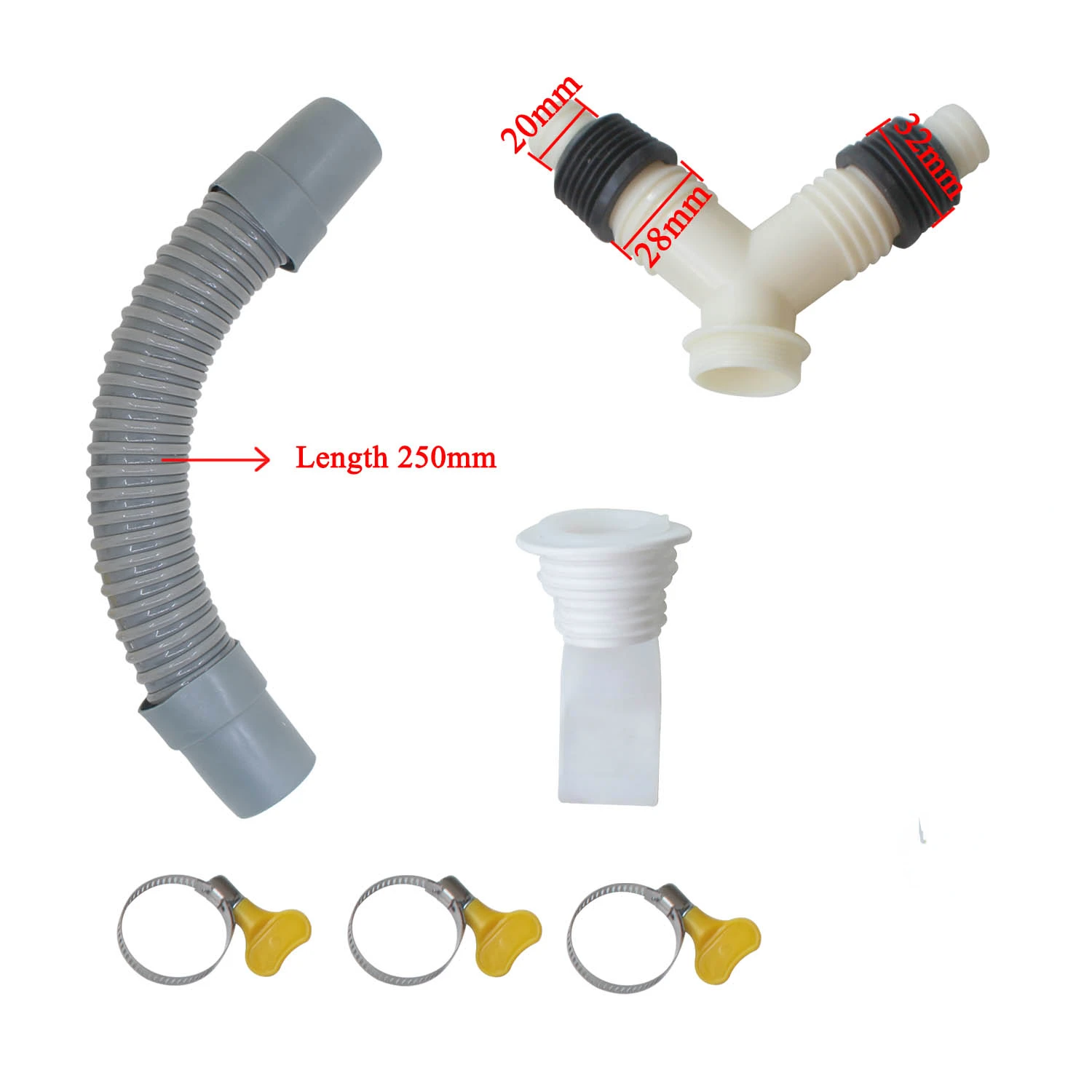 Tubo Desagüe Lavadora Y Lavavajillas 1.5 M - Conexión 19/24 Mm - MONTERAL - 10 Años Garantía